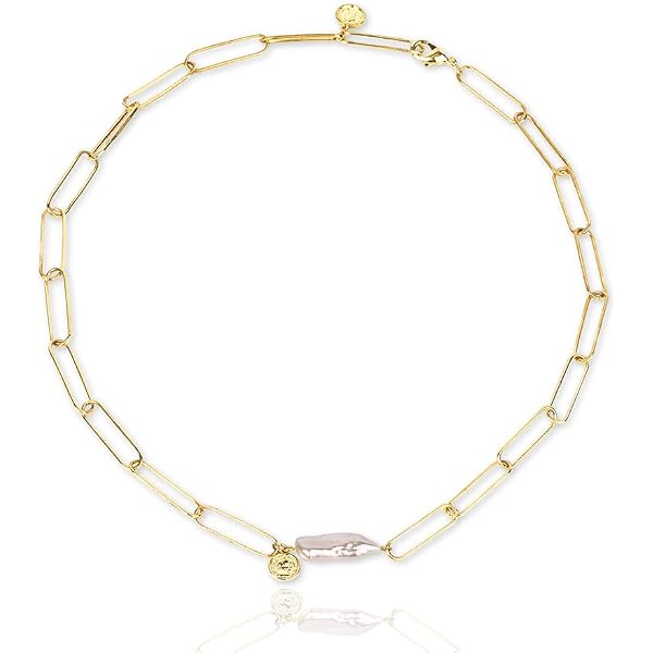 Une Douce Chain Link Necklace with 