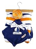 30 x 30 Fleece Sports Themed Baby Blanket Gift Set (Basketball) by Rugged Bear
