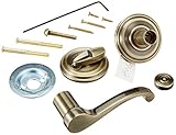 KWIKSET コモンウェルズ インサイドセットLH クイックセット玄関ドア室内用ハンドル アンティークブラス(US5) 室内セット(左用)