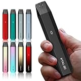 ZQ XTAL SE+ プラス電子タバコ VAPE POD ポッド ベイプ 電子たばこ スターターキット デジモク コンパクト スリム 軽量 オートパフ ポッド型 ゼットキュー エクスタル (SE+, ブラック)