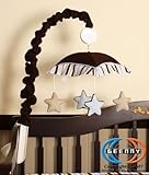 GEENNY Musical Mobile For Brown Blue Star & Moon CRIB BEDDING SET by GEENNY