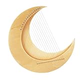 竪琴 ポータブル 8 弦/11 弦/15 弦竪琴 ミニ三日月竪琴 ハープ楽器 小型ハープ ポータブルで初心者向けの学びやすいハープ (15弦)