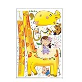 amzmonnsuta 取り外し可能なキリン身長壁のステッカー家の装飾用シールポスター