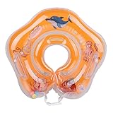 B-PING 浮輪 浮き輪 子供用 うきわ首リング ベビー用うきわ 水遊び 入浴 調節ベルト トレーニング 赤ちゃん ベビー お風呂や水泳や入浴プレスイミング用 (オレンジ)