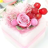 プリザーブドフラワー 花花 スイートパレット （ バラ 甘い香り ） 枯れない お花 お祝い プチギフト プレゼント 【 メッセージカード / ラッピング 無料 】( シュガー ピンク )