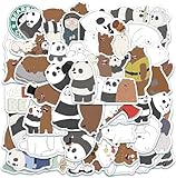 50枚ぼくらベアベアーズ漫画防水ステッカースーツケース自転車ヘルメットファッションステッカーセット自転車車スケートボードステッカーヘルメットPCスマートフォンタブレットカメラステッカーかわいいマニュアルステッカー携帯ケース魔法瓶カップノートブックステッカー