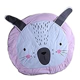 B-PING カーペット ベビーマット用 北欧 ラグ 洗える 軽量 滑り止め付 ラグマット カーペット ウサギ形 ゲーム 遊び 柔らかく ふわふわ 赤ちゃん 床 きれい 動物 (ピンク)