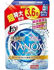 【大容量】トップ スーパーナノックス 洗濯洗剤 液体 詰め替え 超特大1300g
