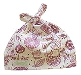 Woombie Cotton Double Knot Beanie Hats, Purple Flowers, 0-6m by Woombie