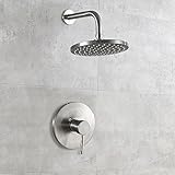 Decor Star cb-b01-tb 3 Piece Rainfallシャワーコンボシステムwith 7 1 / 2 "シャワーヘッド、13インチシャワーアーム、バルブwithトリムBrushed