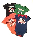 幼児6 – 9月Bodysuits with面白いことわざ、Bundle of 4 , Great for aベビーギフト