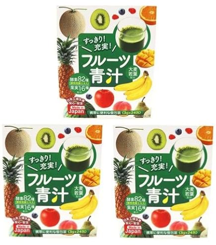 Amazon.co.jp: おいしいフルーツin青汁デラックス 酵素82種フルーツ16