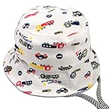 日よけ 帽子 キッズ ベビー帽子 赤ちゃん帽子 ベビー ハット 3～6ヶ月帽子 出産祝い つば広 お出かけ 紫外線対策 UVカット あご紐 46cm
