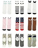gellwhuベビーガールズボーイズコットン動物Cartoon Knee High Socksストッキング9ペア( L ( 4 – 6年、セットA )