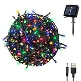 LEDイルミネーショ ソーラー USB 充電 多彩カラー プラレールトーマス 100球 屋内/屋外両用 防水 防雨 クリスマス パーティー 結婚式 誕生日　飾りライト スター 12m　