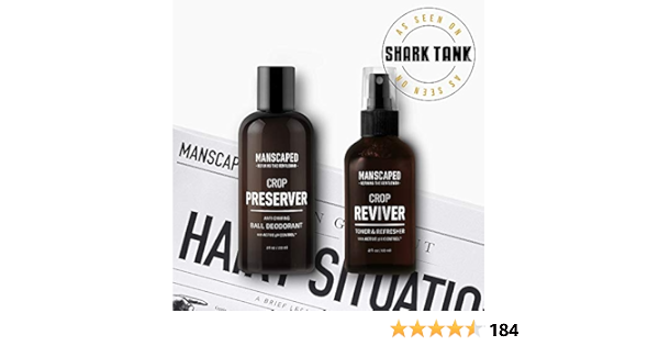 Amazon Manscaped メンズ用 陰部 ニオイ 対策 陰嚢 デオドラント パフォーマンス スプレー 式 ボディー トナー Ph 使い捨て シェービング マット 付き Manscaped ビューティー 通販