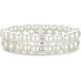 BABEYOND 1920s Flapper Imitation Pearl Bracelet Great Gatsby Pearl Bracelet Roaring 20s Accessories Jewelry Set