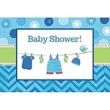 Adorable Shower with Love Boy Baby Shower Party Postcard Invitation Cards 4 x 6 Pack of 8. [並行輸入品]