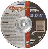 Norton Charger Plus Depressed Center Abrasive Wheel, Type 27, Zirconia Alumina, 7/8 Arbor, 9 Diamete