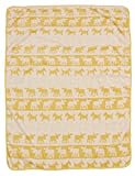 渡嘉毛織 北欧柄 マイクロフリース 毛布(イエロー)