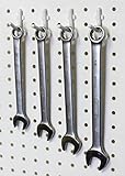 壁Pegフックキット – 100 Lペグボードフックツールストレージオーガナイザーガレージ選択肢B / W
