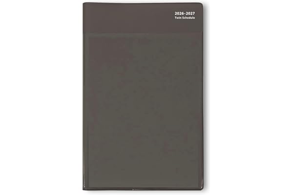 学研ステイフル 手帳 2026 スケジュール帳 ツイン手帳 A5 チャコールグレー M16801 2025年 10月始まり