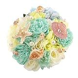 Belle Houseシルクロマンチックウェディング花嫁ブライズメイドHoldingブーケブルー夏wf050 18 pcs