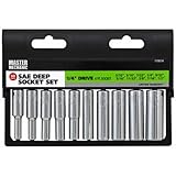 APEX TOOL GROUP-ASIA 119014 Master Mechanic 1/4 Drive Deep Standard Socket Set (10 Piece) by Apex To