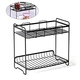 ROSENICE ラック 収納 アイアン スタンド キッチンラック 調味料 洗剤 収納 スペース ラック キッチン トイレ 収納 ブラック