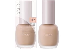KiSS(キス) ミルキッシュガラスファンデ 02 ピンクベージュ 30g 色ムラ・毛穴カバー SPF34・PA++ 美容液成分配合
