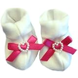 【未熟児】【低出生体重児】【早産児】【NICU】用　ベビー服：ブーティーソックス　リボン