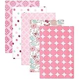 Luvable Friends Flannel Receiving Blankets, Flowers, 5 Count by BabyVision [並行輸入品]