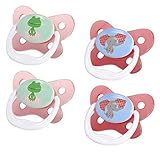 Dr. Brown's 4 Piece Prevent Butterfly Stage 2 Pacifier, Pink, 6-12 Month by Dr. Brown's [並行輸入品]