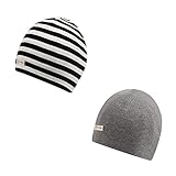 XIAOHAWANG新生児ベビー 帽子 冬 秋 春 男の子 女の子 ニット ローガニックコットン 無地 やわらかい 肌さわりよく 防寒 防風 オールシーズン 出産祝い 2点セット(7ヶ月-3歳(頭囲4