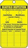 Accuform Signs TRS318PTP Scaffold Status Tag, Legend "SCAFFOLD INSPECTION (CHECKLIST)/KEY RESPONSIBI