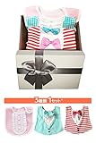 B.H. Select スタイ ビブ よだれかけ フォーマル 出産祝い ギフトBOX プレゼント 贈り物 女の子 誕生日 結婚式 お出かけ 記念撮影 コットン 綿100% オシャレ 可愛い (ギフトB
