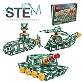 (Green) - Klikko Toys Tanks Model Building Set - 225 pieces - Ages 7+ Engineering Education Toy Chir