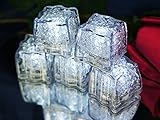 tableclothsfactory自動水中防水LEDアイスキューブRGB花瓶ウェディングパーティー魚タンク – white-12pcs