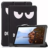 FOR Fire HD 8 カバー 2022年発売 第12世代 Fire HD 8 Plus 2020年発売 第10世代 専用ケース タブレットカバー スタンド機能 三つ折り 折り畳み 衝撃吸収 耐衝撃 オートスリープ機能 FOR Fire HD 8 / HD Plus カバー 保護ケース (Fire HD 8, 大きな目)