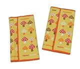 ガーゼ生地よだれカバー2枚セット 『ポジート』(キノコ) 【日本製】 かわいい赤ちゃんも喜ぶ