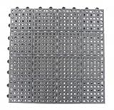 明和グラビア ジョイント式フロアーマット マイベランダー ダークグレー 30×30cm