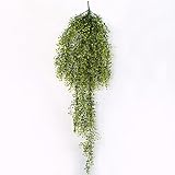 Luyue人工フェイクHanging Vine文字列植物ホームガーデン壁装飾、1のパック 36 inches イエロー