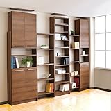 PROVA2 本棚 つっぱり ラック (本体：幅45cm, ダークブラウン)