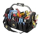 Custom Leathercraft L238 18-Inch 47 Pocket Tech Gear Light Handle Open Top Tool Carrier [並行輸入品]