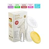 シリコンManual Breast Pump for緩める、BPAフリーミルクBreastpump /ポンプ吸引/ /キャッチャー/キャリーポーチの新しいMoms蓋&スタンド& # xff0 C ; 