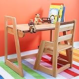スプソリ 天然木の子供家具 5段階 高さ調節可能 幼児机椅子セット 名入れ刻印つき