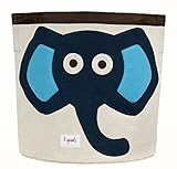 3 Sprouts(スリースプラウツ) 収納ケース ストレージビン ネイビーエレファント