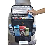 smartproteger プレミアムオックスフォード生地素材カーシートバックオーガナイザー、マルチポケット付き旅行ストレージバッグ(heat-preservation)