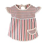 赤ちゃんノースリーブ防水給餌ビブ絵画スモック、0~3歳、赤