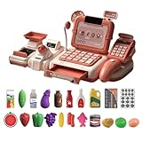 キッズレジ,キッズレジ - レジをプレイする | 食料品店ごっこ遊び電子玩具子供用レジおもちゃ音と光でお金をプレイ
